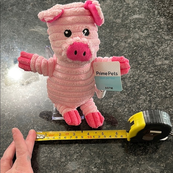 Prime Pets Pink Plush Pig Squeaky Dog Toy 7” tall NWT - Picture 3 of 9